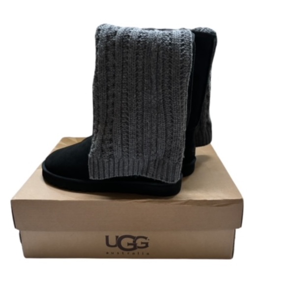 UGG Tularosa Route Detachable Knit Boots in Black (Women's) size 8 Black/Gray - Picture 13 of 13